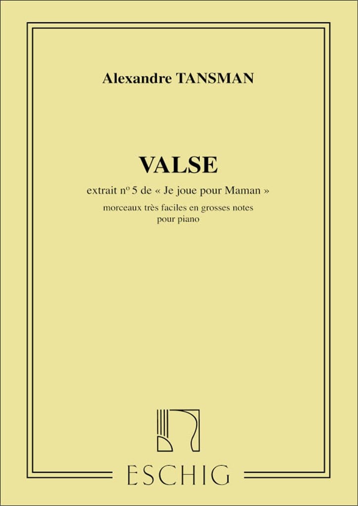Valse. Extrait N. 5 De Je Joue Pour Maman